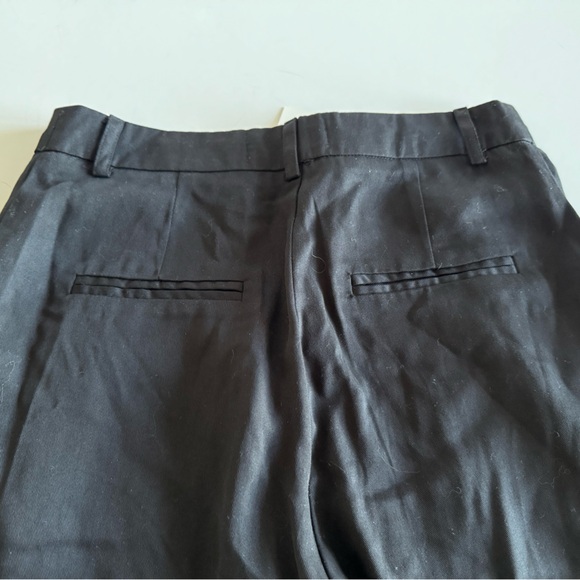 MED USA S Pants, Black pleated front pockets each side, high waist, wide leg NWT - Picture 4 of 5